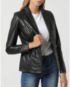 Veste en Cuir Zorane noir