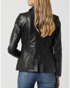 Veste en Cuir Zorane noir