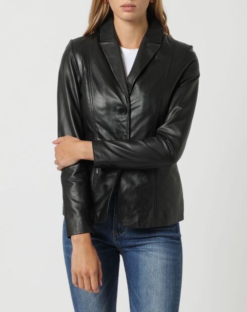Veste en Cuir Zorane noir