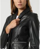 Veste en Cuir Zorane noir