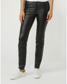 Pantalon en Cuir Célia noir