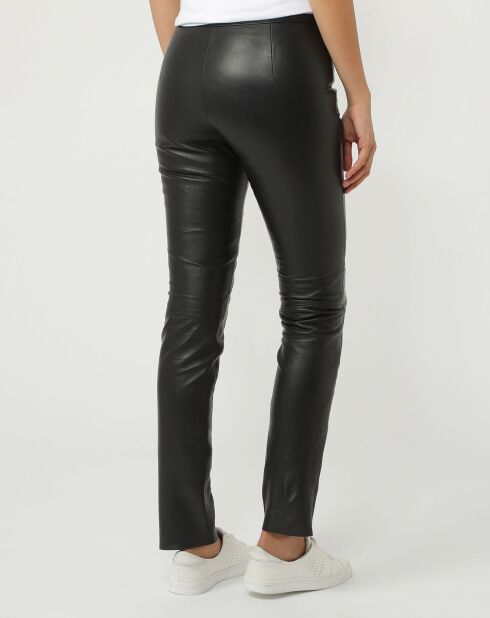 Pantalon en Cuir Célia noir
