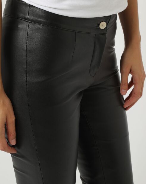Pantalon en Cuir Célia noir