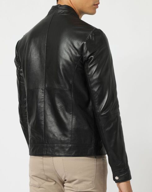 Veste en Cuir Jerome noire