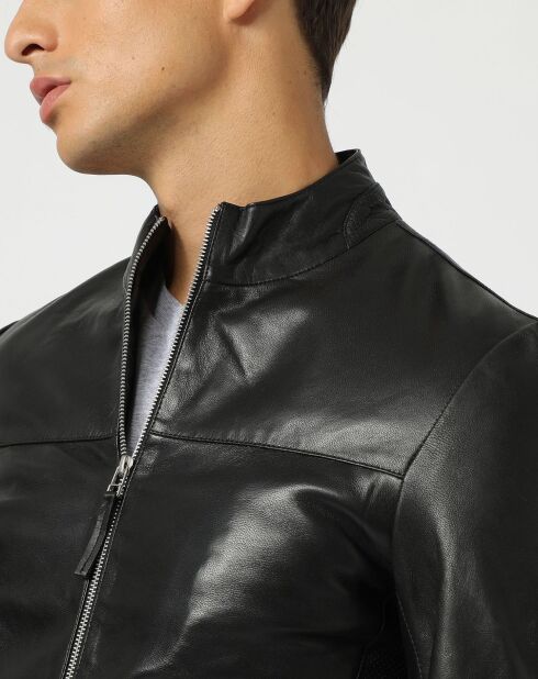 Veste en Cuir Jerome noire