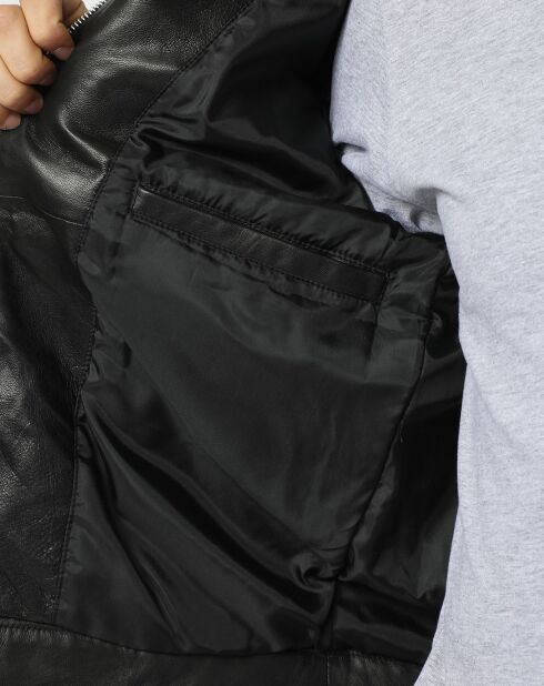 Veste en Cuir Jerome noire
