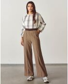 Pantalon flare Vick marron