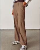 Pantalon flare Vick marron