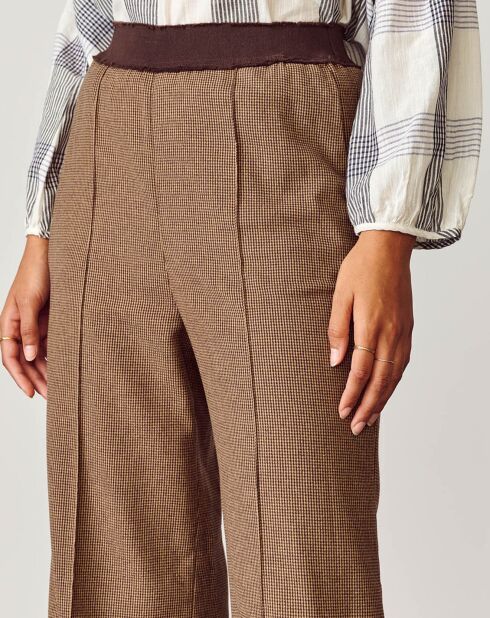 Pantalon flare Vick marron