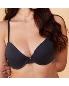 Soutien-gorge paddé & Tanga Doria anthracite