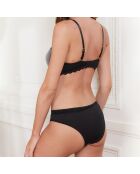 Soutien-gorge paddé & Tanga Sonia noirs