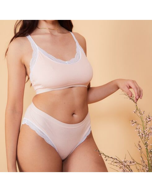 Soutien-gorge sans armatures & Shorty Frany rose