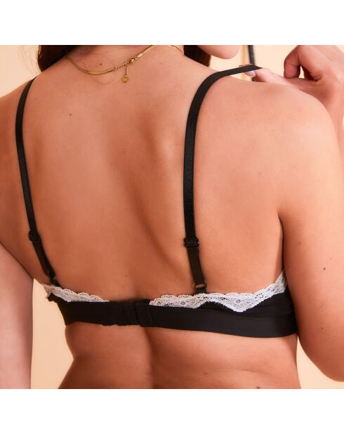 Soutien-gorge sans armatures & Tanga Bessa noirs