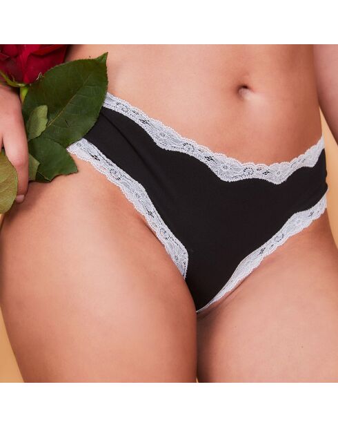 Soutien-gorge sans armatures & Tanga Bessa noirs