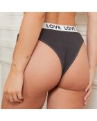 Soutien-gorge sans armatures & Tanga Emma anthracite