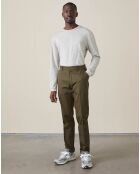 Pantalon slim Laine & Coton Porths olive