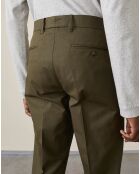 Pantalon slim Laine & Coton Porths olive