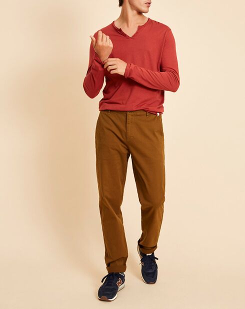 Pantalon chino Slim Fit Tulio bronze