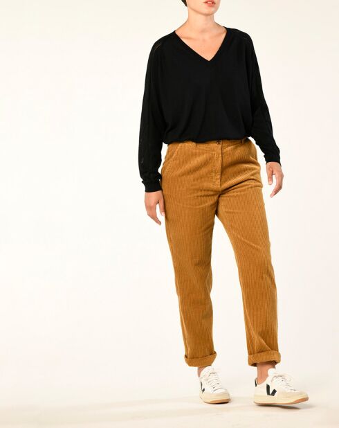 Pantalon en Velours côtelé Miro caramel