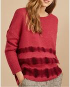 Pull en Mohair & Laine mélangés Gaëlico framboise