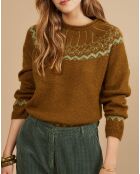 Pull en Mohair & Laine mélangés Gaëlic bronze