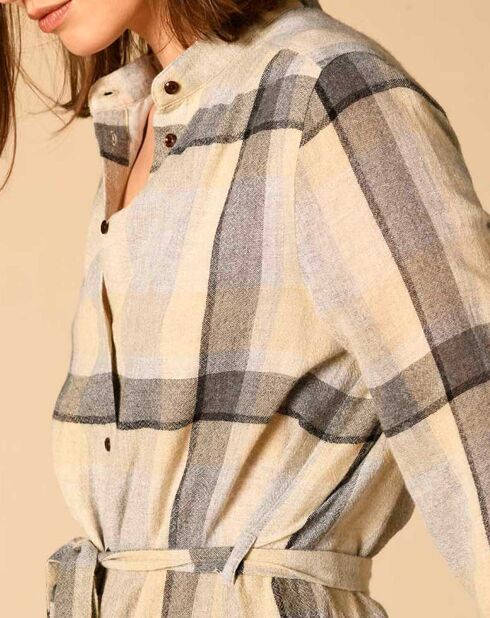 Robe en Gaze de Laine mélangée Engel gris chiné