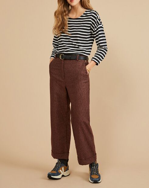 Pantalon en Laine mélangée Eudore piment