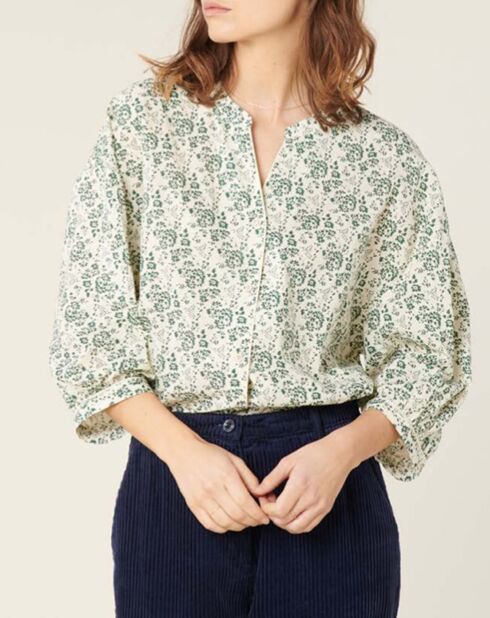 Chemise Magalianne vert anglais