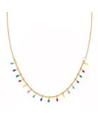 Collier Alegria en laiton doré multicolore