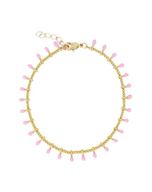 Bracelet Alegria en laiton doré rose pâle