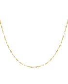 Collier TuttiFrutti en laiton doré & émail blanc