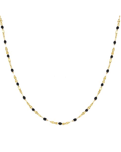 Collier TuttiFrutti en laiton doré noir