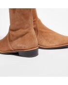 Cuissardes en Velours de Cuir Lowland cognac