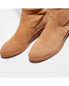 Cuissardes en Velours de Cuir Lowland cognac