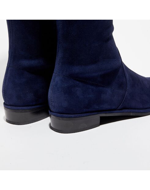 Cuissardes en Velours de Cuir Lowland bleues