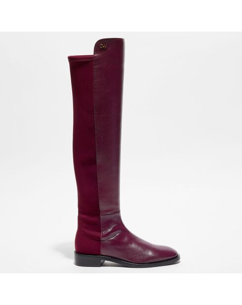 Bottes en Cuir bi-matière Keelan City cranberry