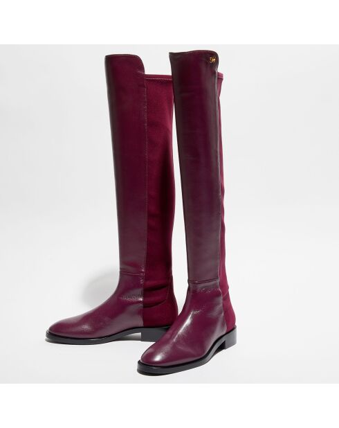 Bottes en Cuir bi-matière Keelan City cranberry