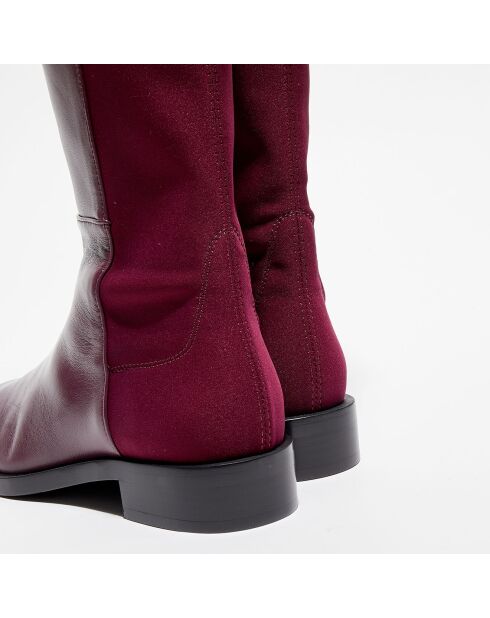 Bottes en Cuir bi-matière Keelan City cranberry