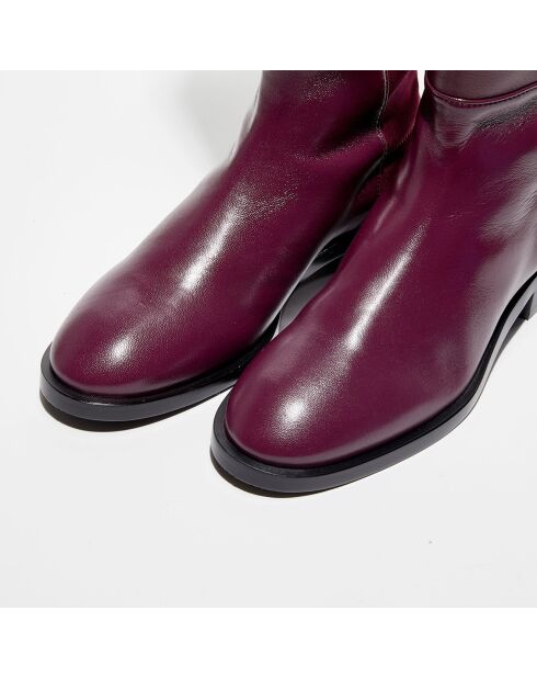 Bottes en Cuir bi-matière Keelan City cranberry