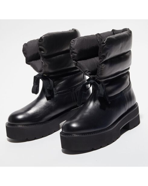 Boots en Cuir Tyler Ultralift noires - Talon 5 cm