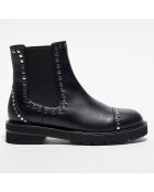 Chelsea Boots en Cuir Frankie Lift Stud noires