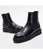 Chelsea Boots en Cuir Frankie Lift Stud noires