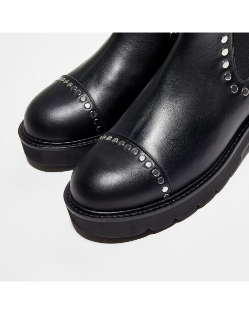 Chelsea Boots en Cuir Frankie Lift Stud noires