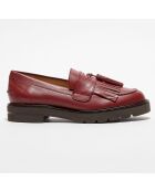 Mocassins en Cuir Mila Lift bordeaux