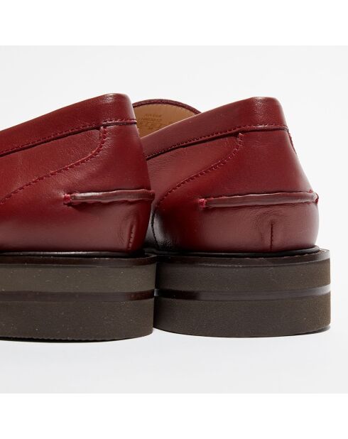 Mocassins en Cuir Mila Lift bordeaux