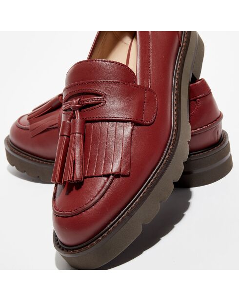Mocassins en Cuir Mila Lift bordeaux