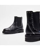 Chelsea Boots en Cuir Frankie Lift Stud noires