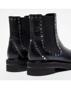 Chelsea Boots en Cuir Frankie Lift Stud noires