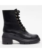 Boots en Cuir Nisha noires - Talon 5 cm