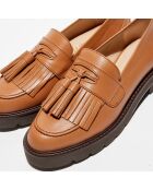 Mocassins en Cuir Mila Lift camel